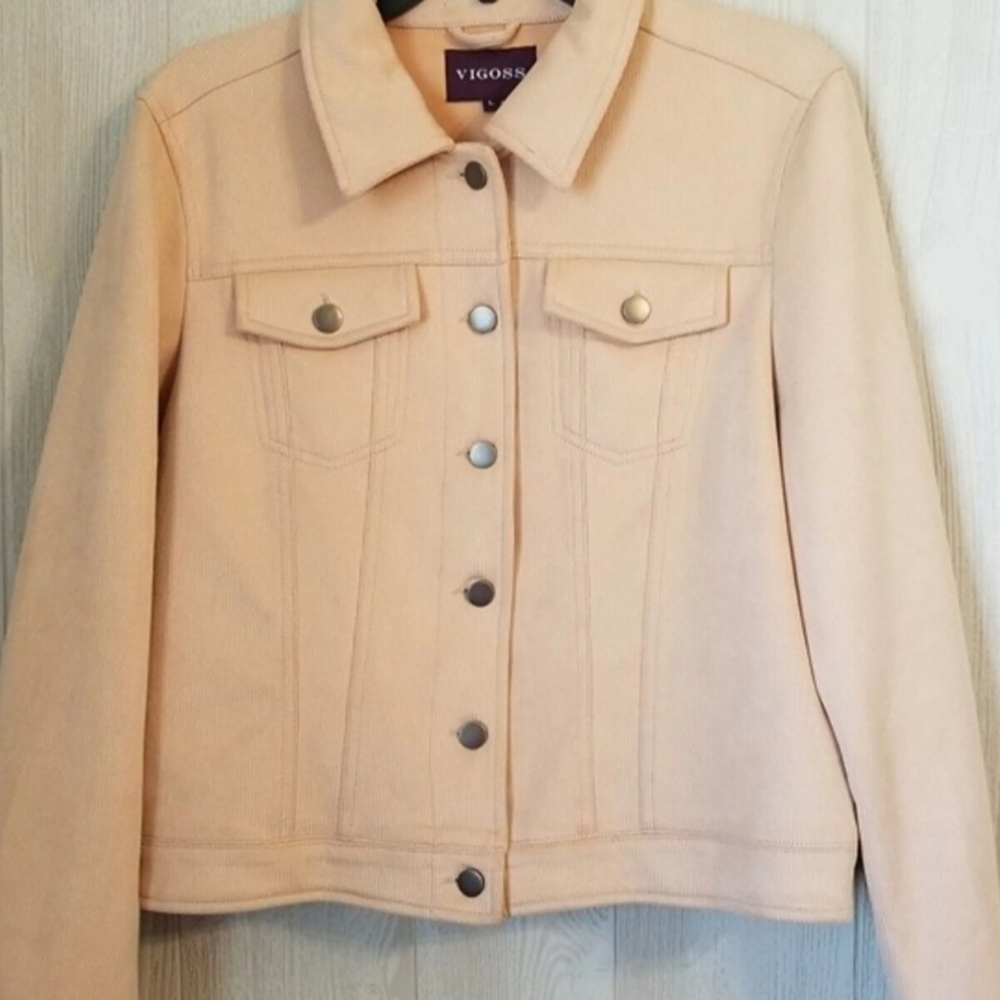 Vigoss Jacket Womens Size Small Lightweight Peach Blush